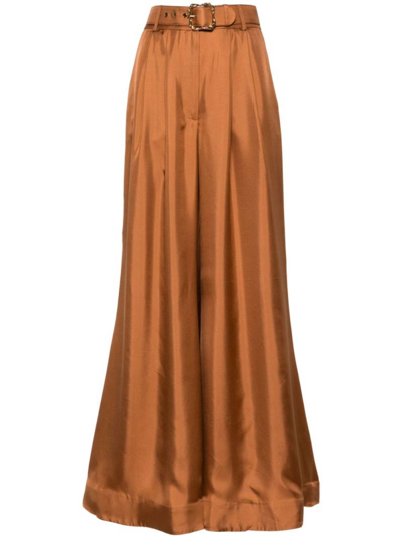 ZIMMERMANN Illustration Double Tuck trousers - Brown von ZIMMERMANN