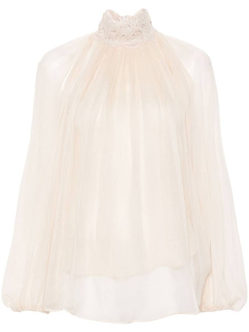 ZIMMERMANN Illustration Lace Edge blouse - Neutrals von ZIMMERMANN