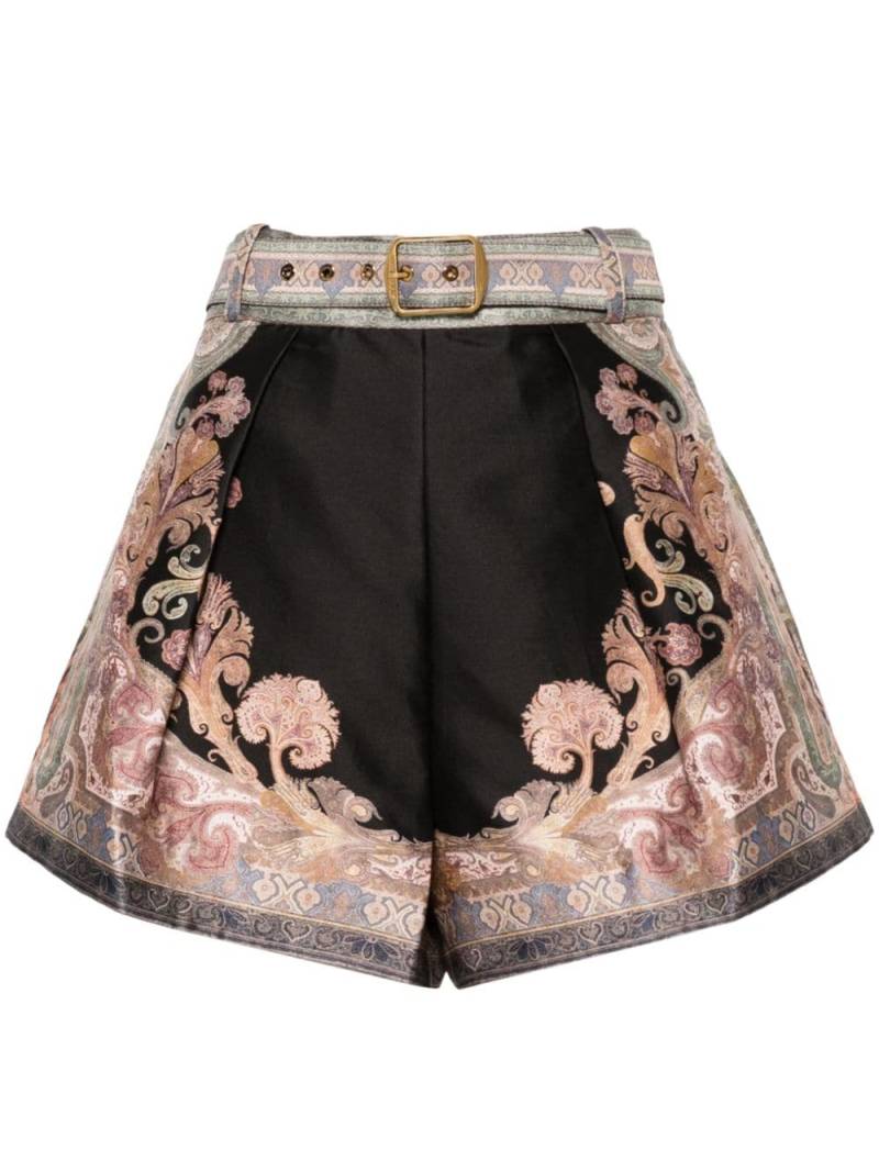 ZIMMERMANN Illustration Tuck short - Black von ZIMMERMANN