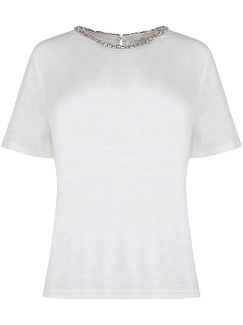 ZIMMERMANN Illustration embellished t-shirt - White von ZIMMERMANN