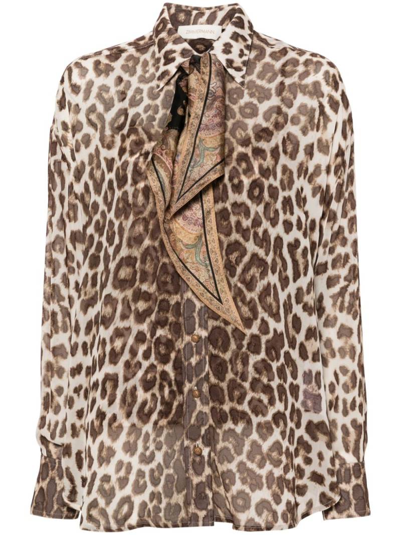 ZIMMERMANN Illustration leopard-print shirt - Brown von ZIMMERMANN