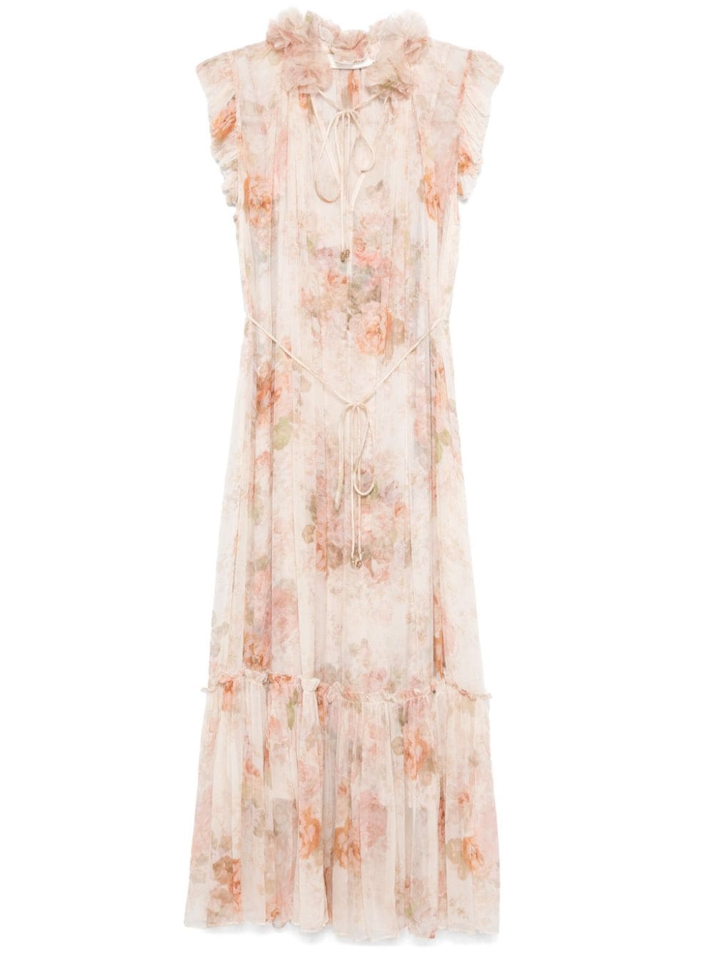 ZIMMERMANN Illustration midi dress - Neutrals von ZIMMERMANN