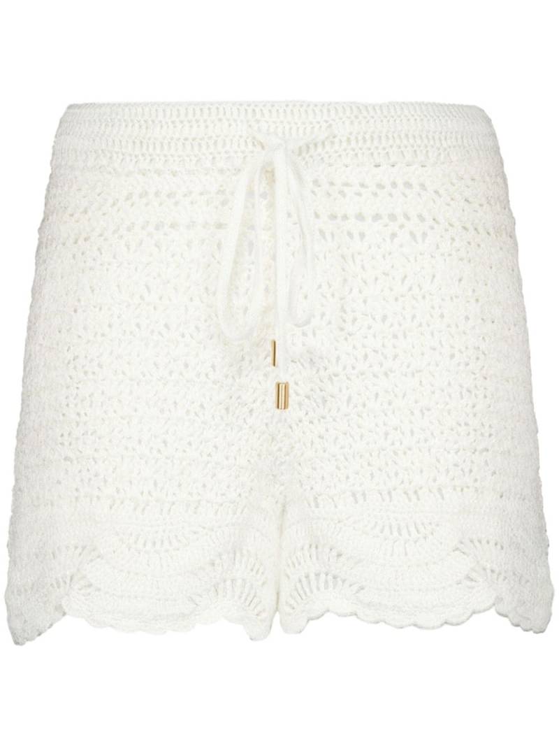 ZIMMERMANN Lightburst crochet shorts - Neutrals von ZIMMERMANN