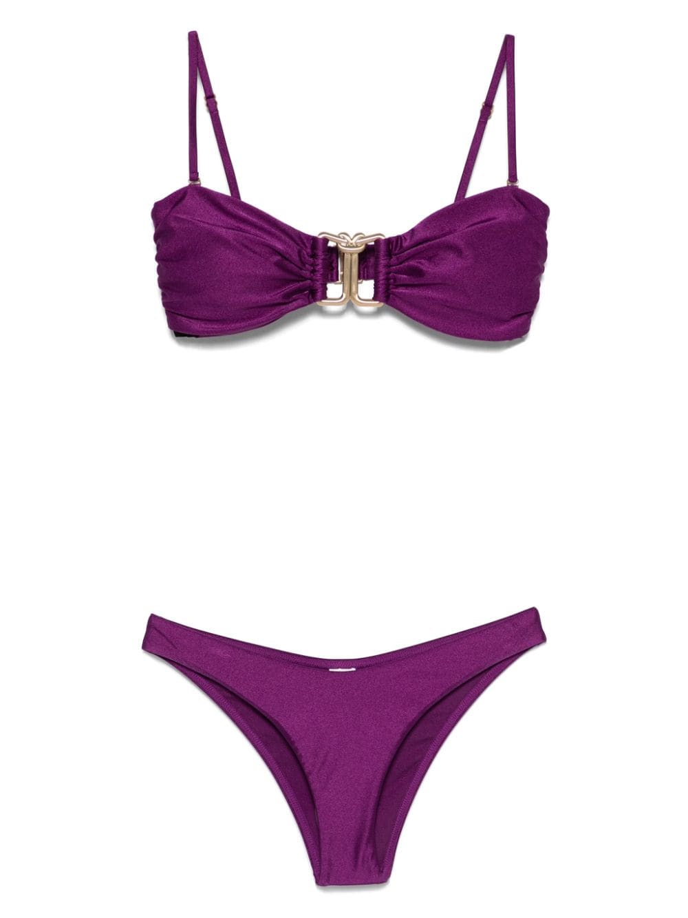 ZIMMERMANN Lightburst knot-trim bikini - Purple von ZIMMERMANN