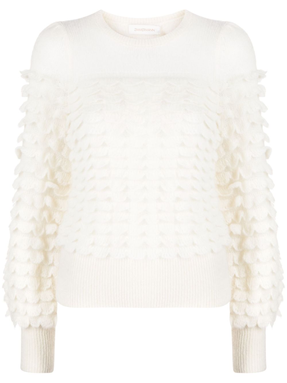 ZIMMERMANN Luminosity 3D-knitted jumper - White von ZIMMERMANN