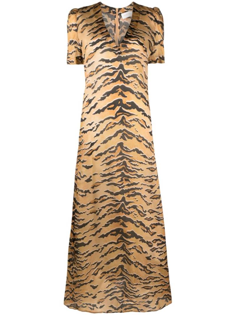 ZIMMERMANN Matchmaker tiger-print maxi dress - Brown von ZIMMERMANN