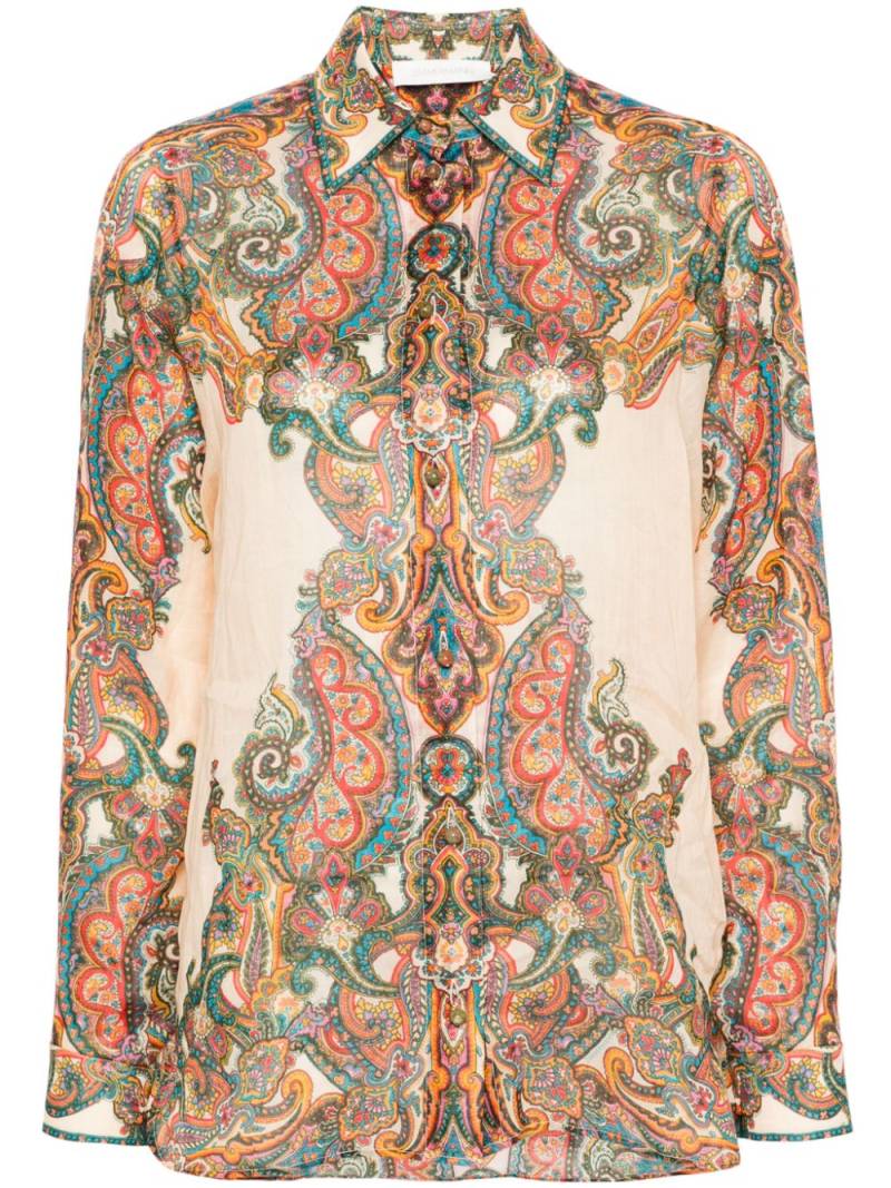 ZIMMERMANN Ottie paisley-print shirt - Neutrals von ZIMMERMANN