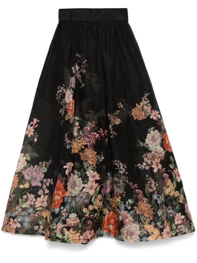 ZIMMERMANN Pavilion midi skirt - Black von ZIMMERMANN