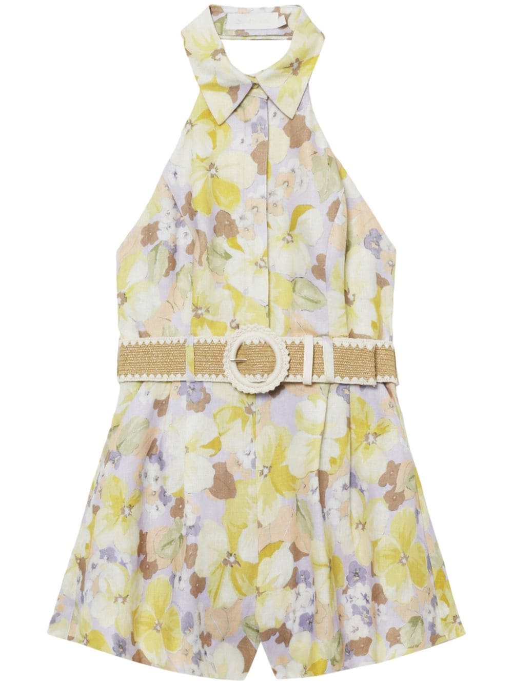 ZIMMERMANN Pop floral-print playsuit - Yellow von ZIMMERMANN