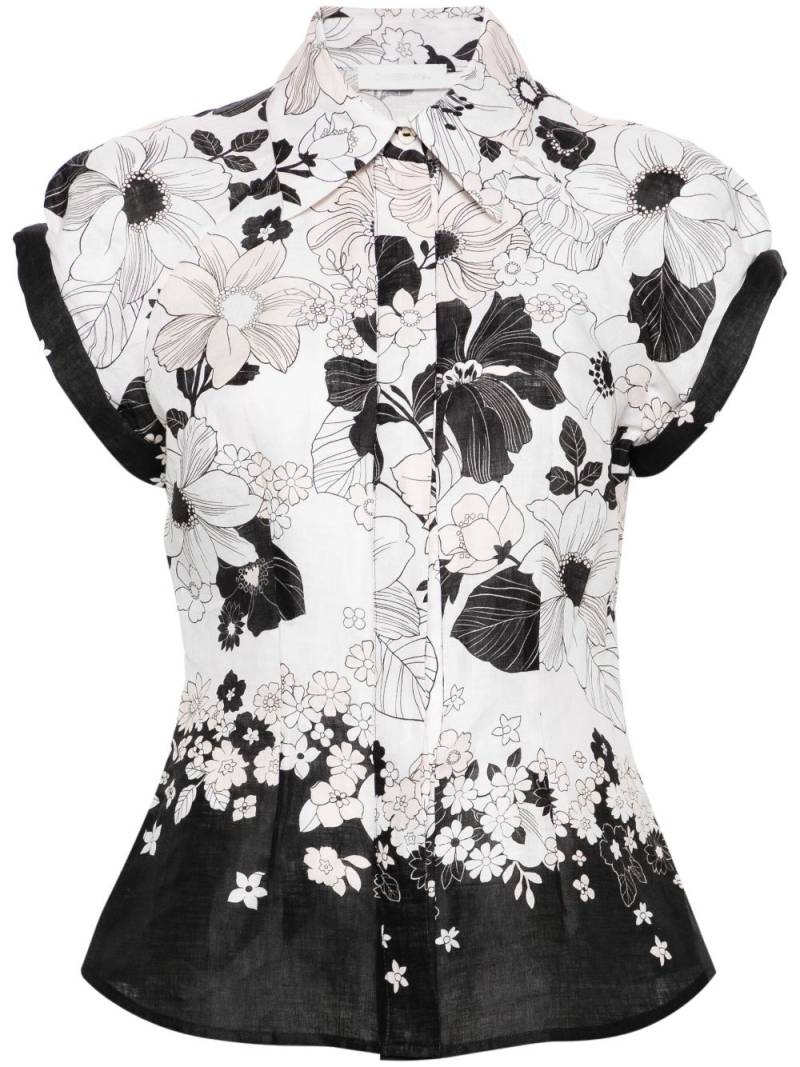 ZIMMERMANN Pop floral-print shirt - White von ZIMMERMANN