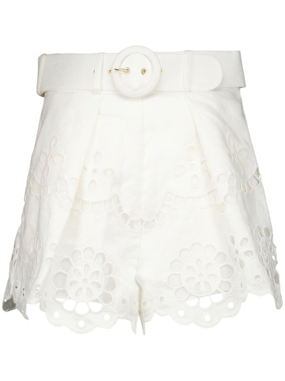 ZIMMERMANN Pop mini shorts - White von ZIMMERMANN