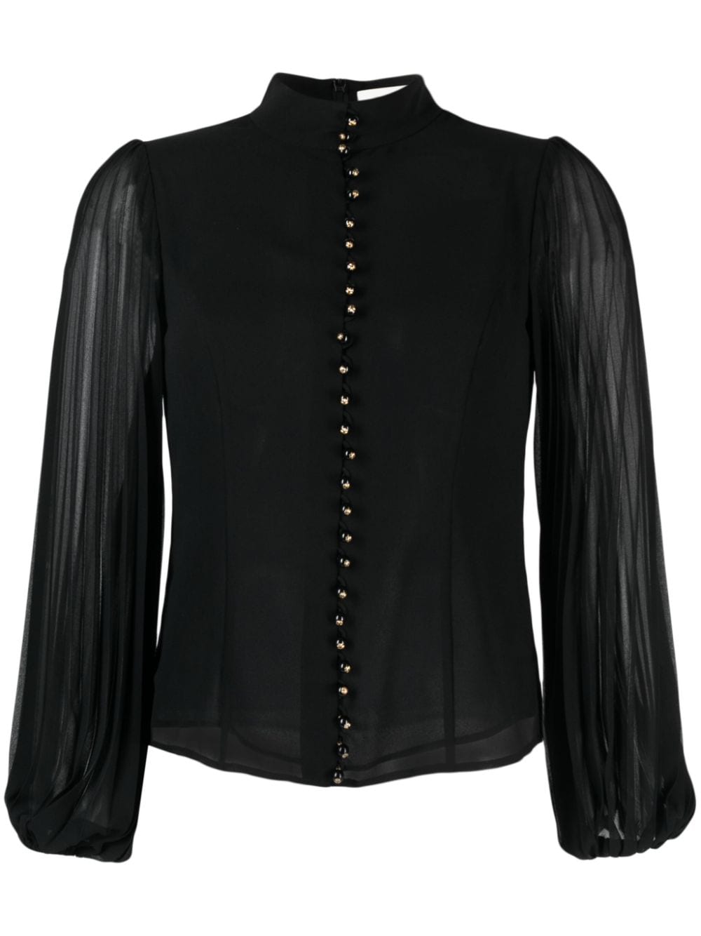 ZIMMERMANN Sunray sheer-sleeved blouse - Black von ZIMMERMANN