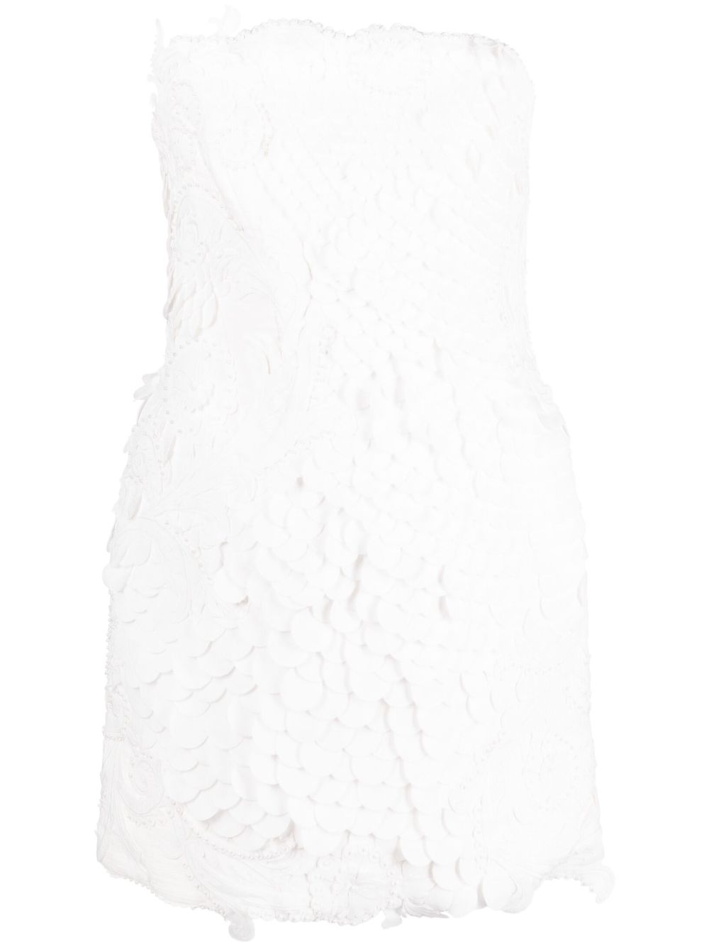 ZIMMERMANN Tama filigree-embellished minidress - White von ZIMMERMANN