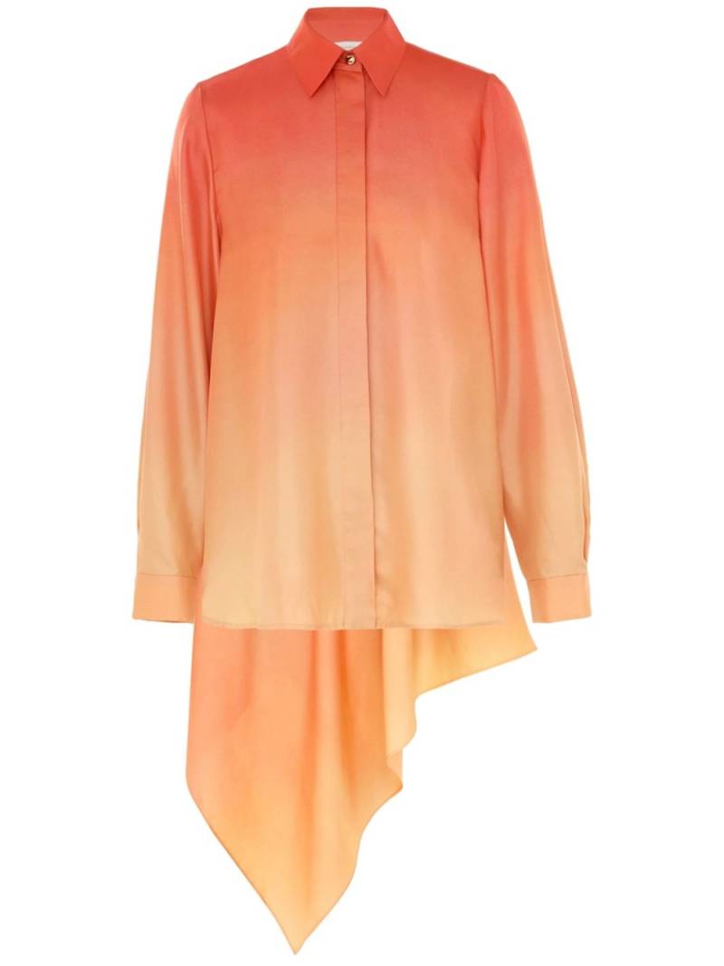 ZIMMERMANN Tranquility asymmetric shirt - Orange von ZIMMERMANN