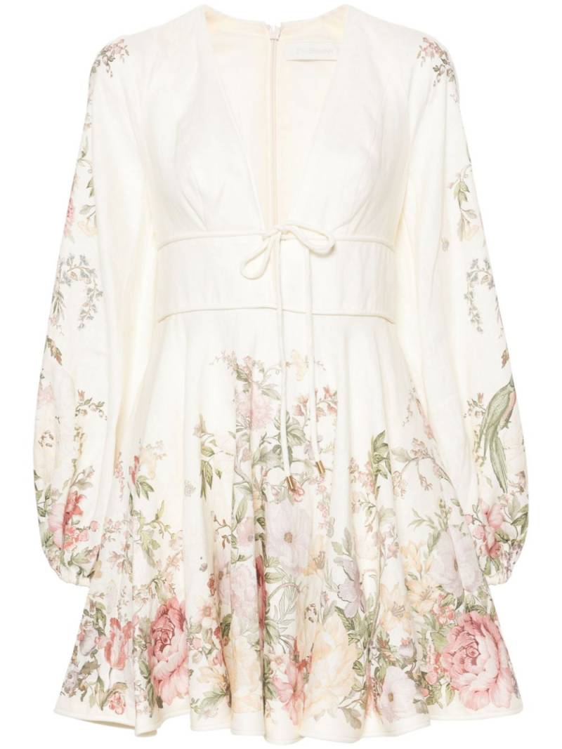 ZIMMERMANN Waverly linen minidress - White von ZIMMERMANN