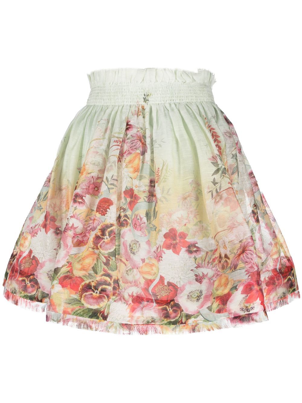 ZIMMERMANN Wonderland floral-print miniskirt - Green von ZIMMERMANN