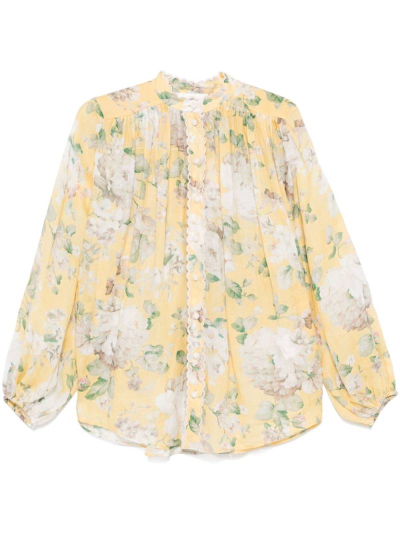 ZIMMERMANN acacia scallop shirt - Yellow von ZIMMERMANN