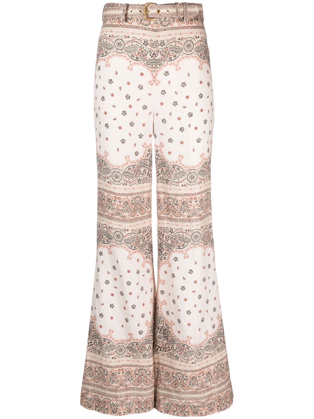 ZIMMERMANN bandana-print linen trousers - White von ZIMMERMANN