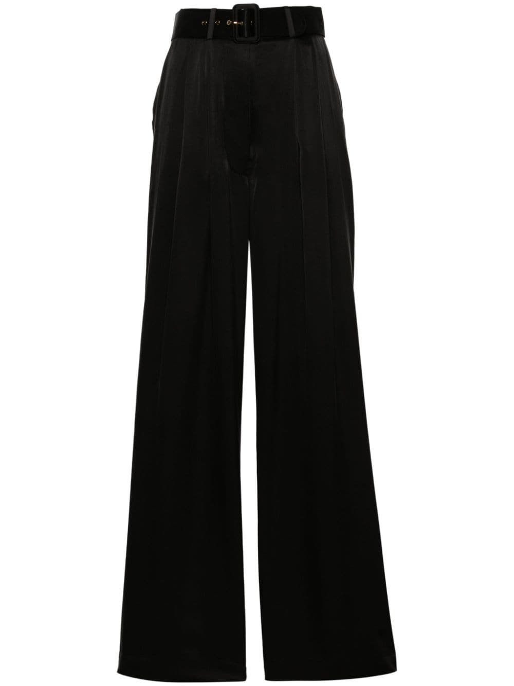 ZIMMERMANN belted wide-leg trousers - Black von ZIMMERMANN