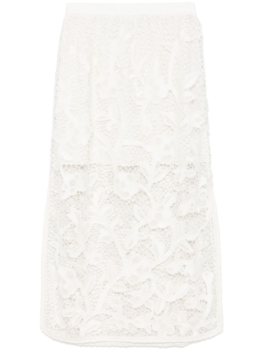 ZIMMERMANN crochet midi skirt - White von ZIMMERMANN