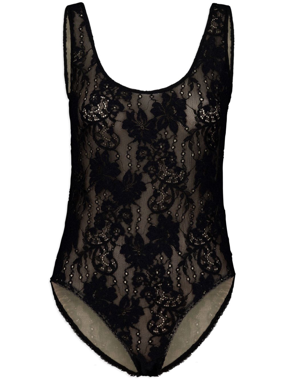 ZIMMERMANN floral-lace bodysuit - Black von ZIMMERMANN