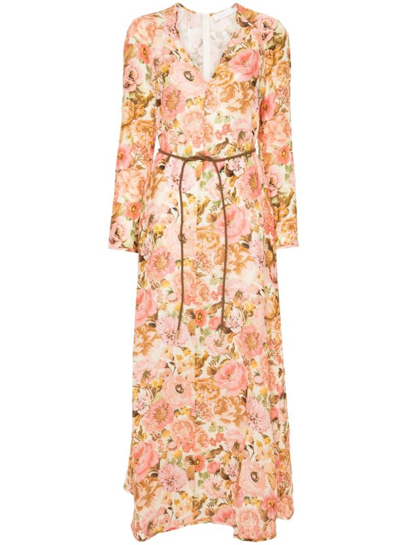 ZIMMERMANN floral linen maxi dress - Pink von ZIMMERMANN