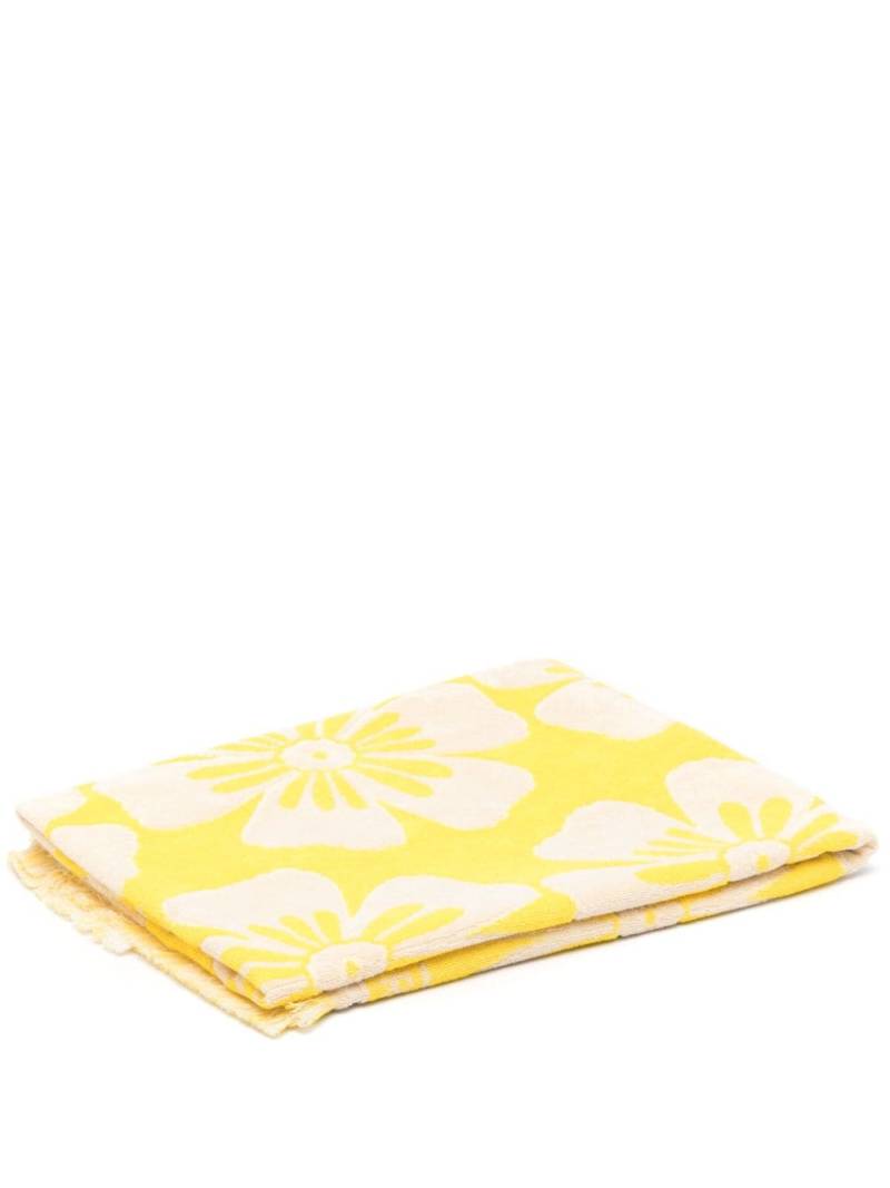 ZIMMERMANN floral patterned jacquard beach towel - Yellow von ZIMMERMANN