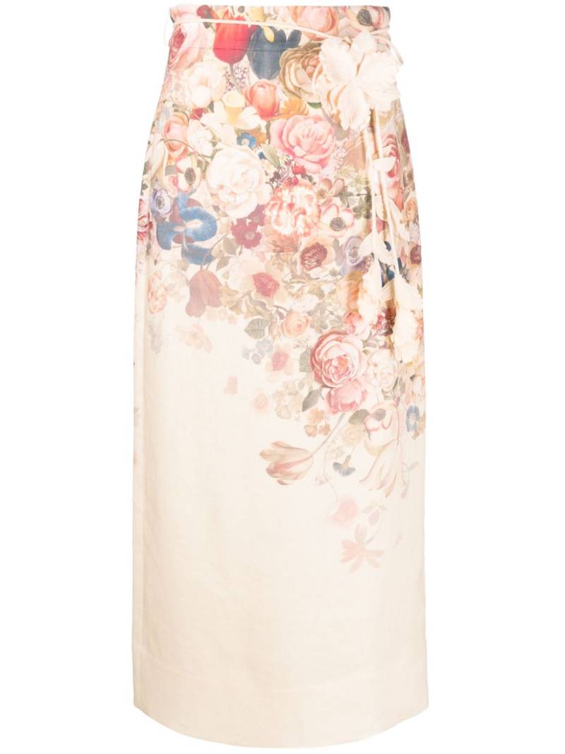 ZIMMERMANN Luminosity pencil midi skirt - Pink von ZIMMERMANN