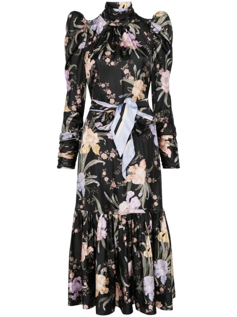 ZIMMERMANN floral-print midi dress - Black von ZIMMERMANN