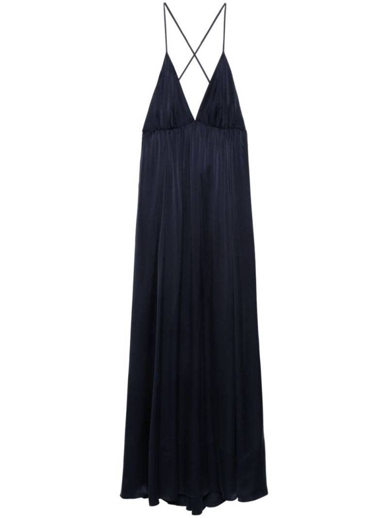 ZIMMERMANN gathered silk maxi dress - Blue von ZIMMERMANN