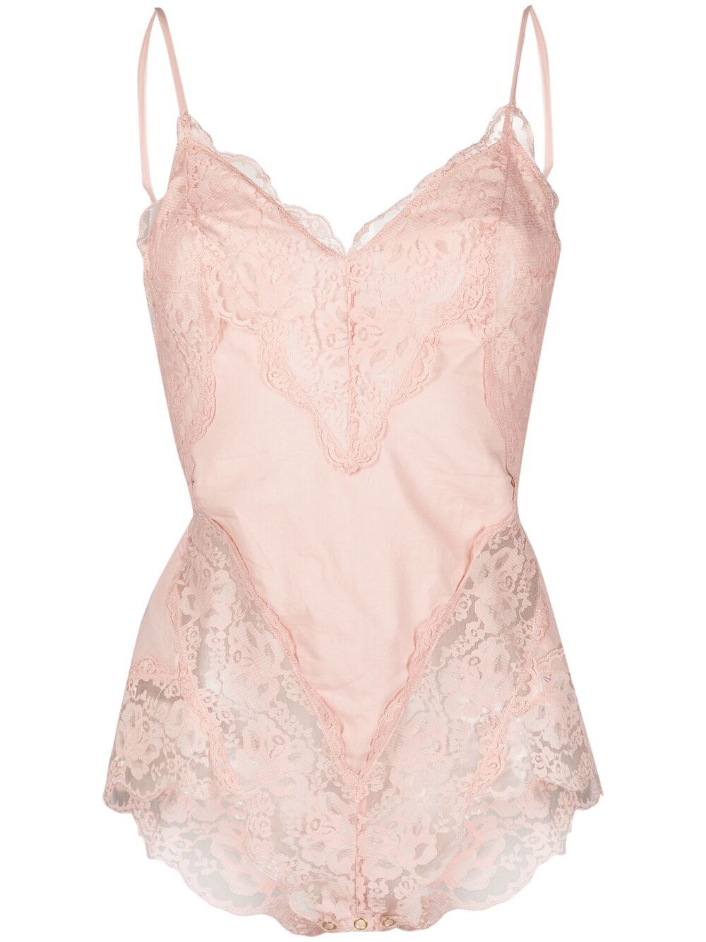 ZIMMERMANN lace-trimmed cotton bodysuit - Pink von ZIMMERMANN