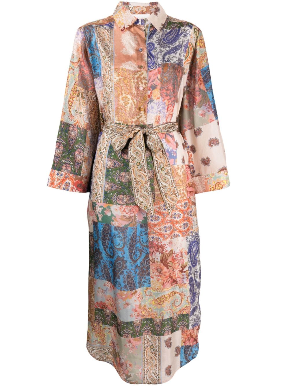 ZIMMERMANN paisley-print silk shirtdress - Neutrals von ZIMMERMANN