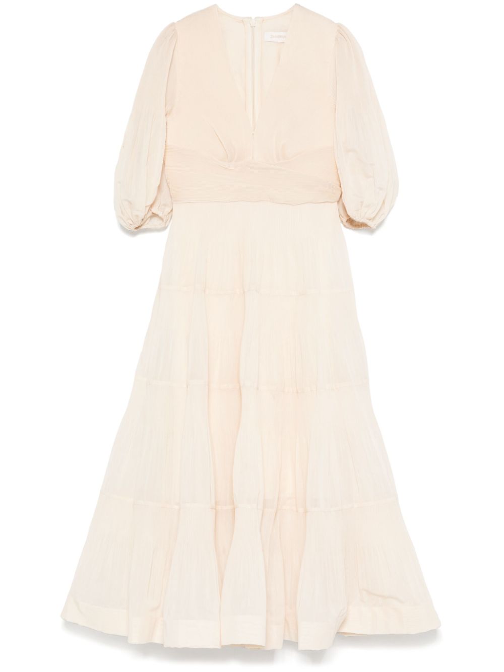 ZIMMERMANN pleated midi dress - Neutrals von ZIMMERMANN