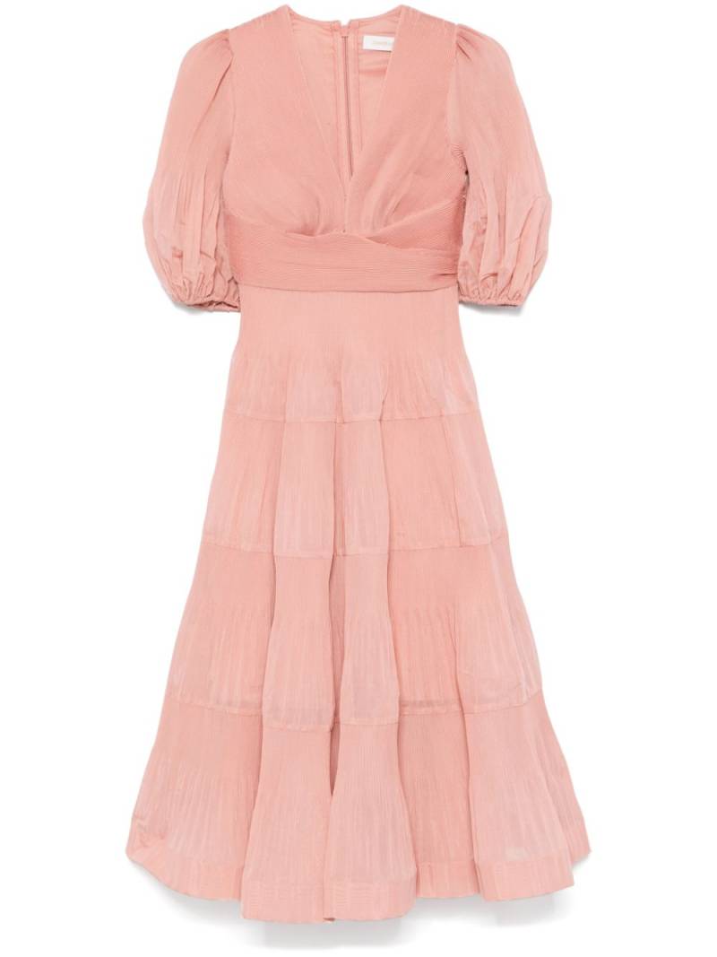 ZIMMERMANN pleated midi dress - Pink von ZIMMERMANN