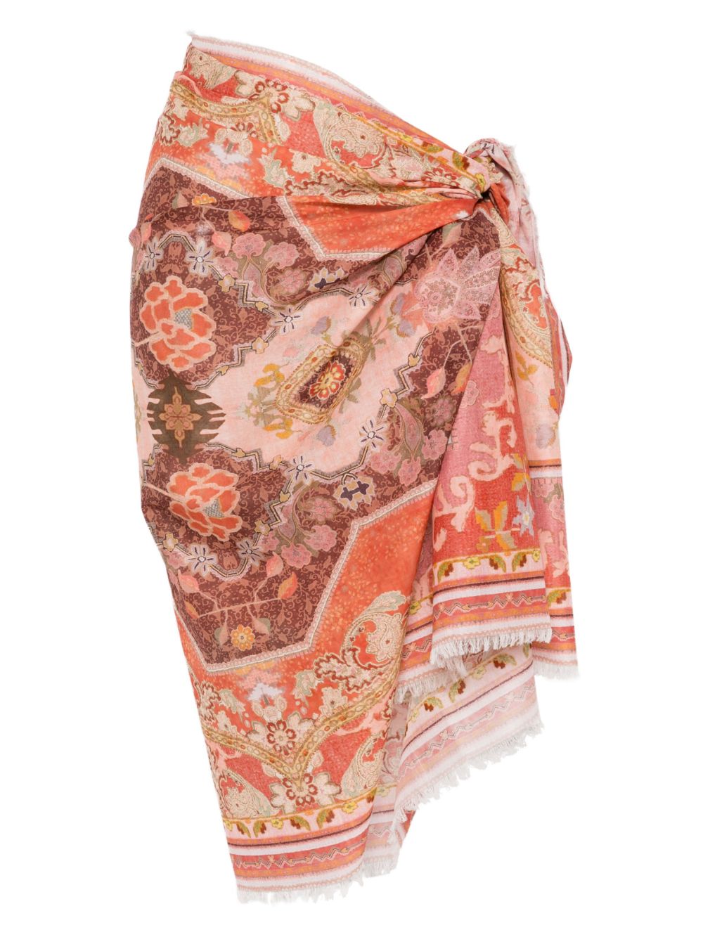 ZIMMERMANN printed cotton pareo - Pink von ZIMMERMANN