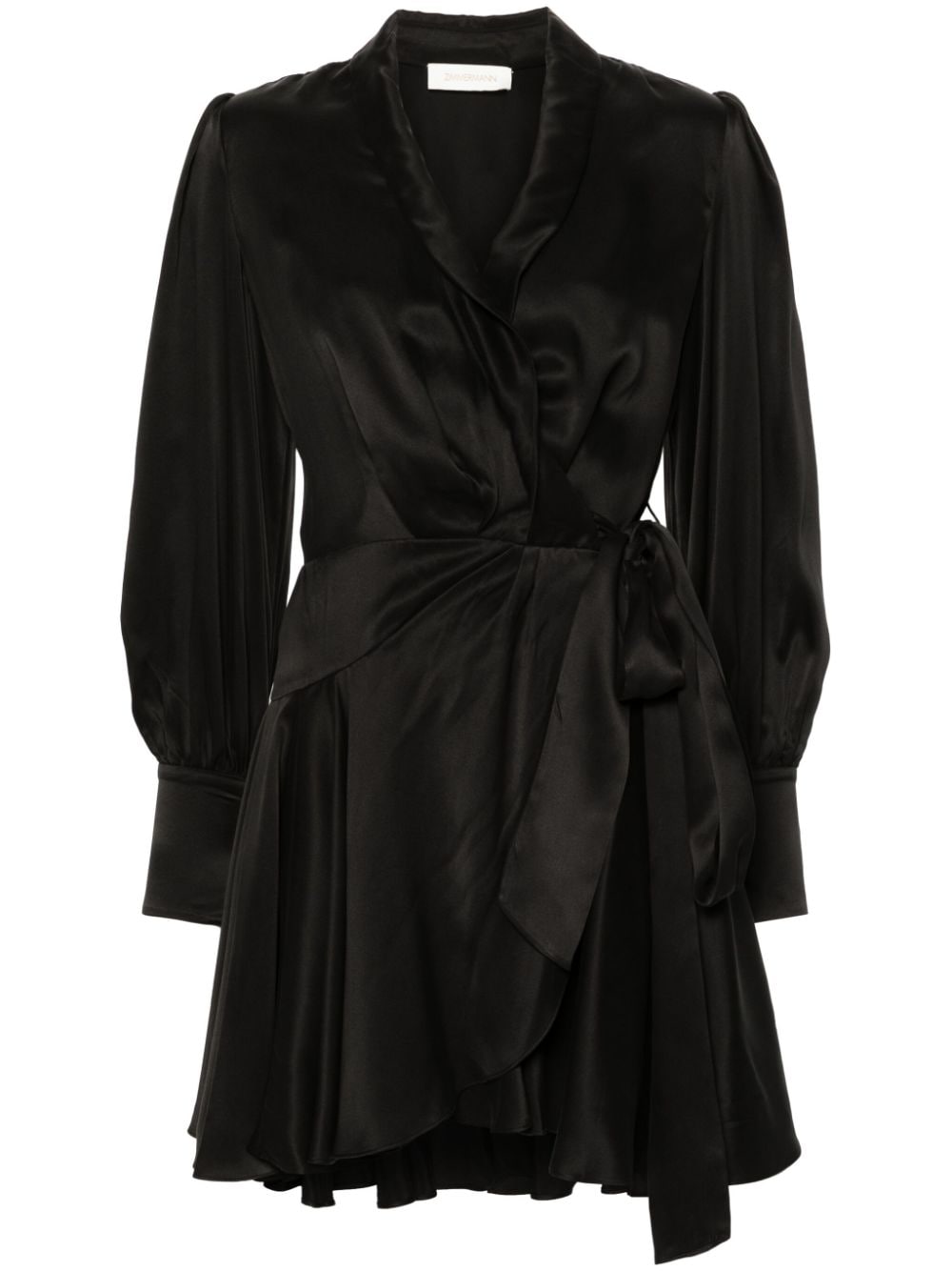 ZIMMERMANN silk wrap mini dress - Black von ZIMMERMANN