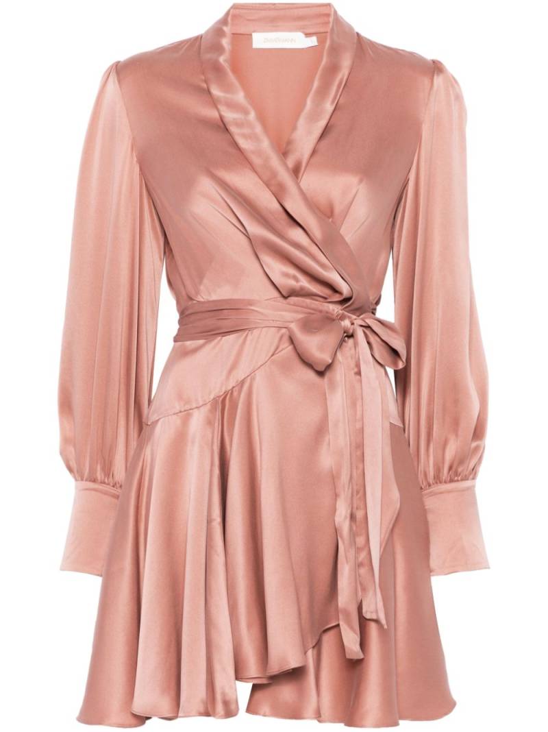 ZIMMERMANN silk wrap mini dress - Pink von ZIMMERMANN