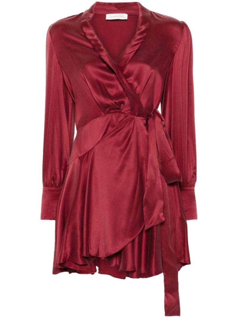 ZIMMERMANN silk wrap mini dress - Red von ZIMMERMANN