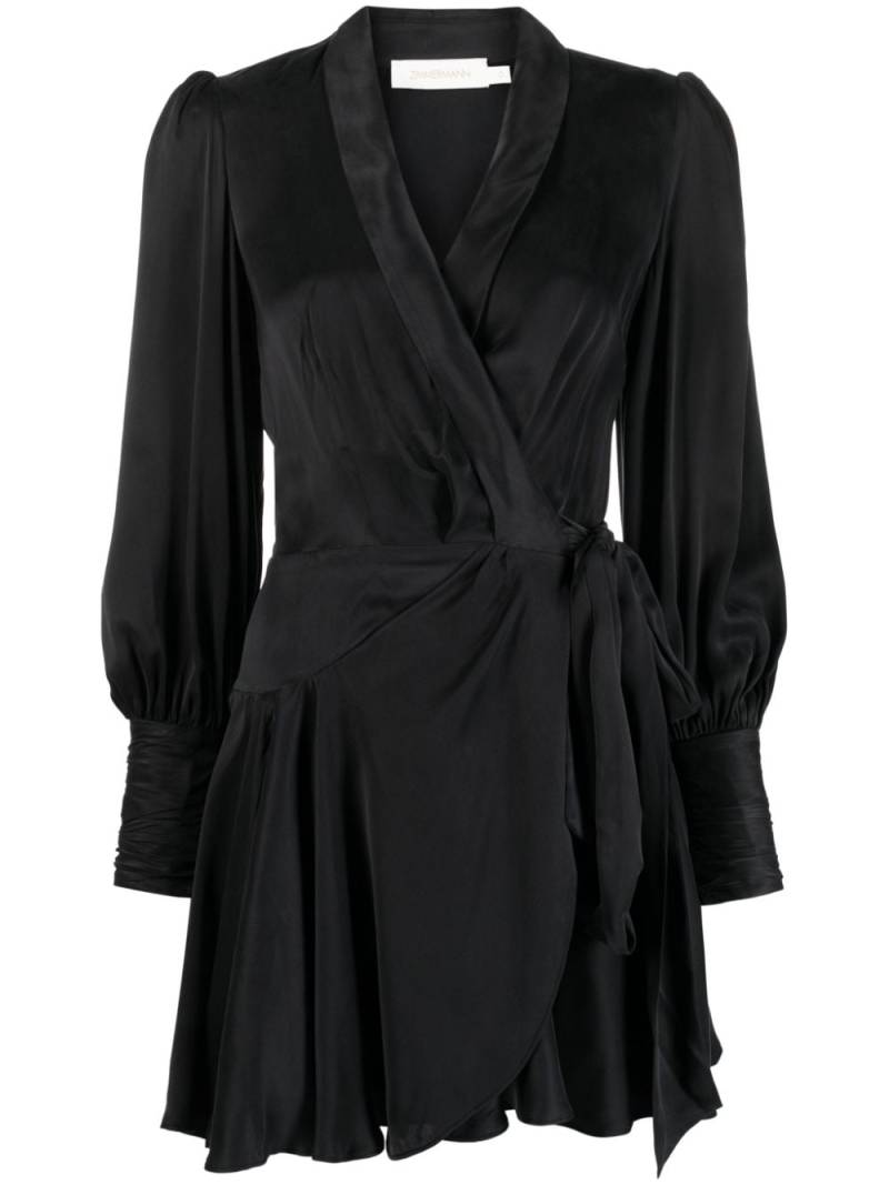 ZIMMERMANN silk wrap minidress - Black von ZIMMERMANN