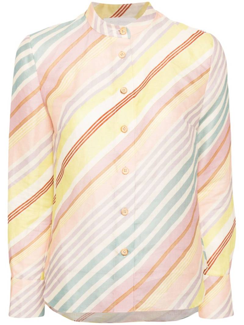 ZIMMERMANN striped linen shirt - Neutrals von ZIMMERMANN