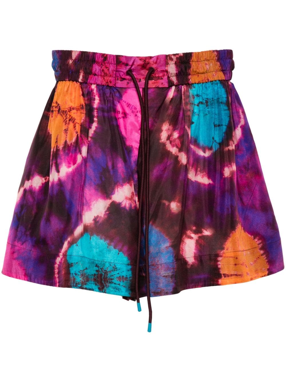 ZIMMERMANN tie-dye silk shorts - Purple von ZIMMERMANN