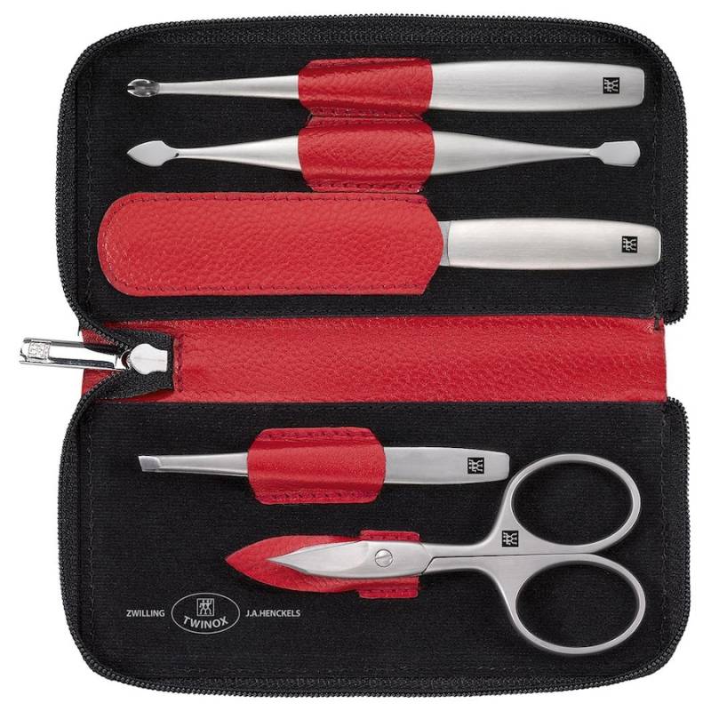 ZWILLING ®  ZWILLING ® Reißverschluss-Etui, Rindleder, rot, 5-tlg. nagelpflegeset 1.0 pieces von ZWILLING ®