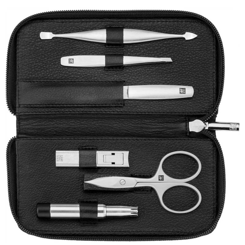 ZWILLING ®  ZWILLING ® Twinox Reißverschluss-Etui, Rindleder, black, 6-tlg. nagelpflegeset 1.0 pieces von ZWILLING ®