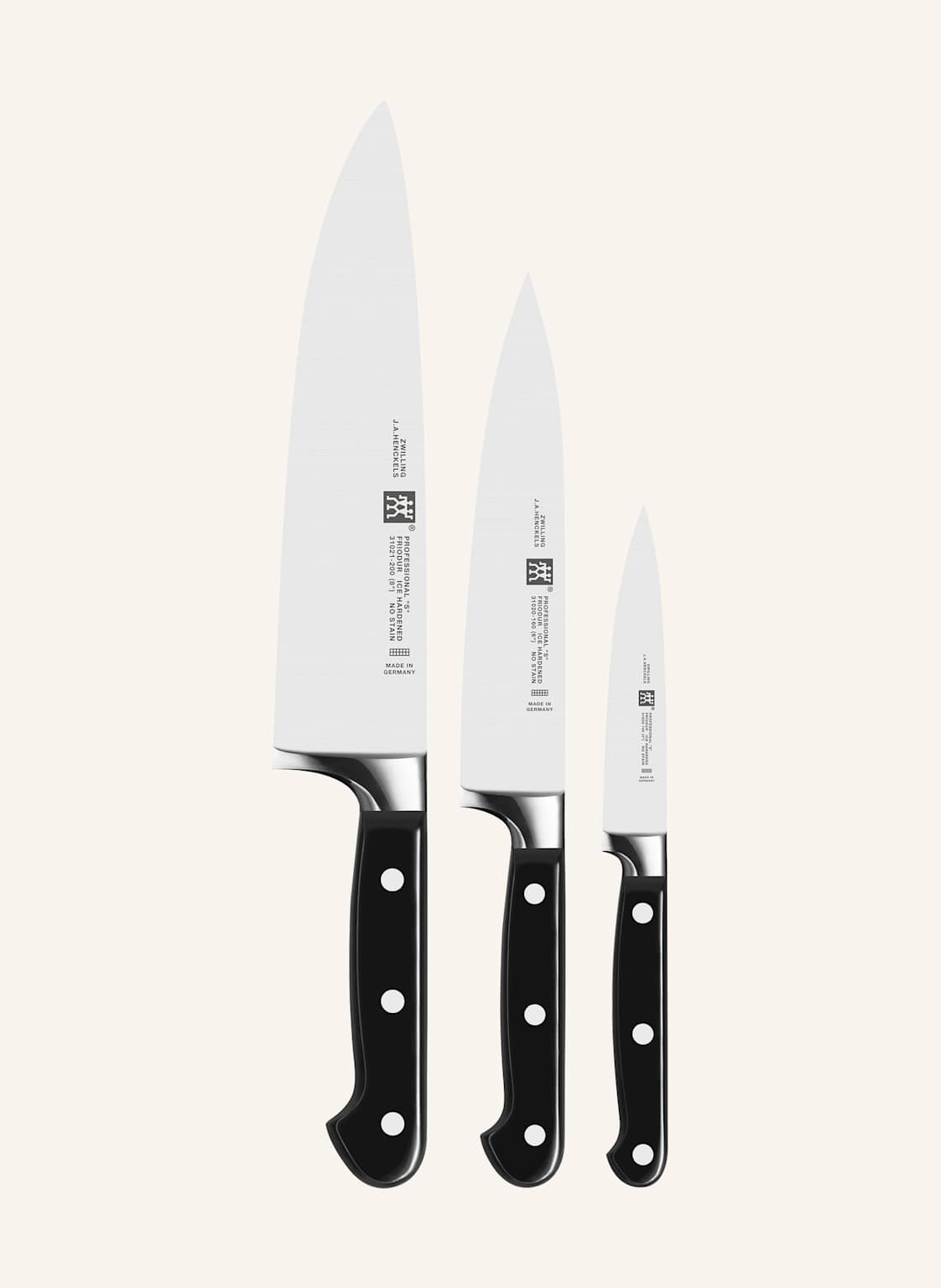 Zwilling 3-Tlg. Messer-Set Professional S schwarz Zwilling 3-Tlg. Messer-Set Professional S schwarz von ZWILLING