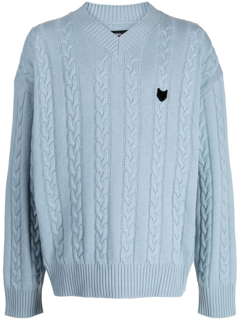 ZZERO BY SONGZIO Panther cable-knit jumper - Blue von ZZERO BY SONGZIO