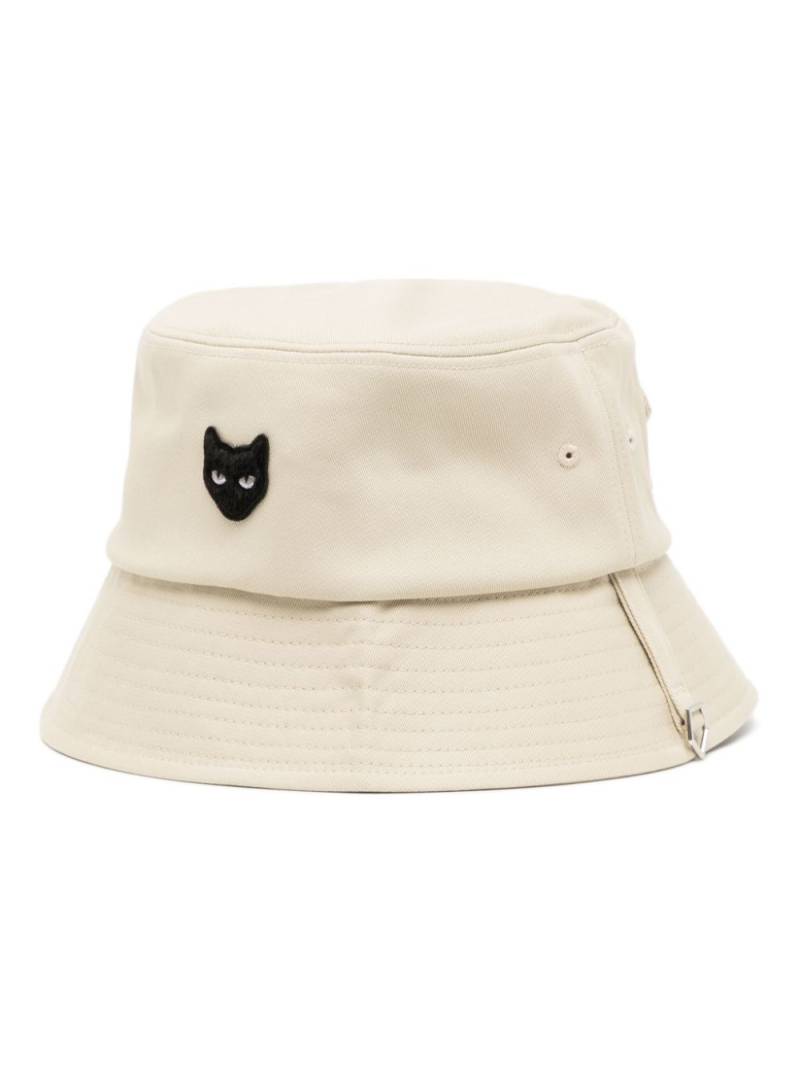 ZZERO BY SONGZIO Panther cotton bucket hat - Neutrals von ZZERO BY SONGZIO