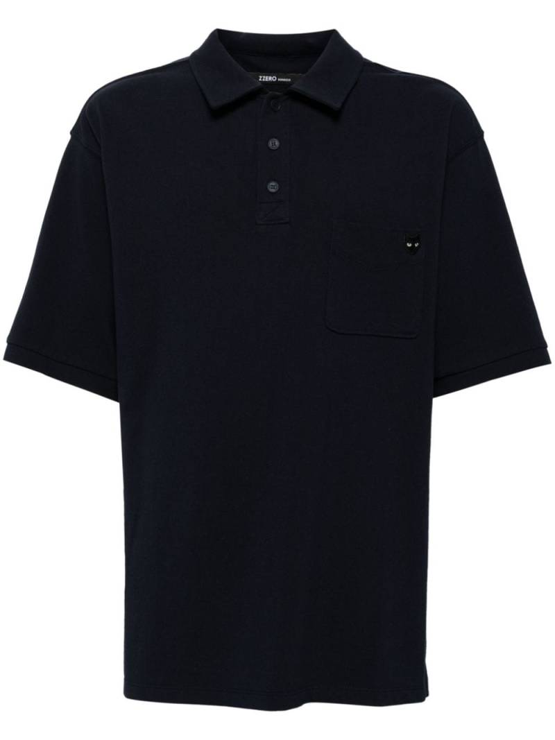 ZZERO BY SONGZIO Panther cotton polo shirt - Blue von ZZERO BY SONGZIO