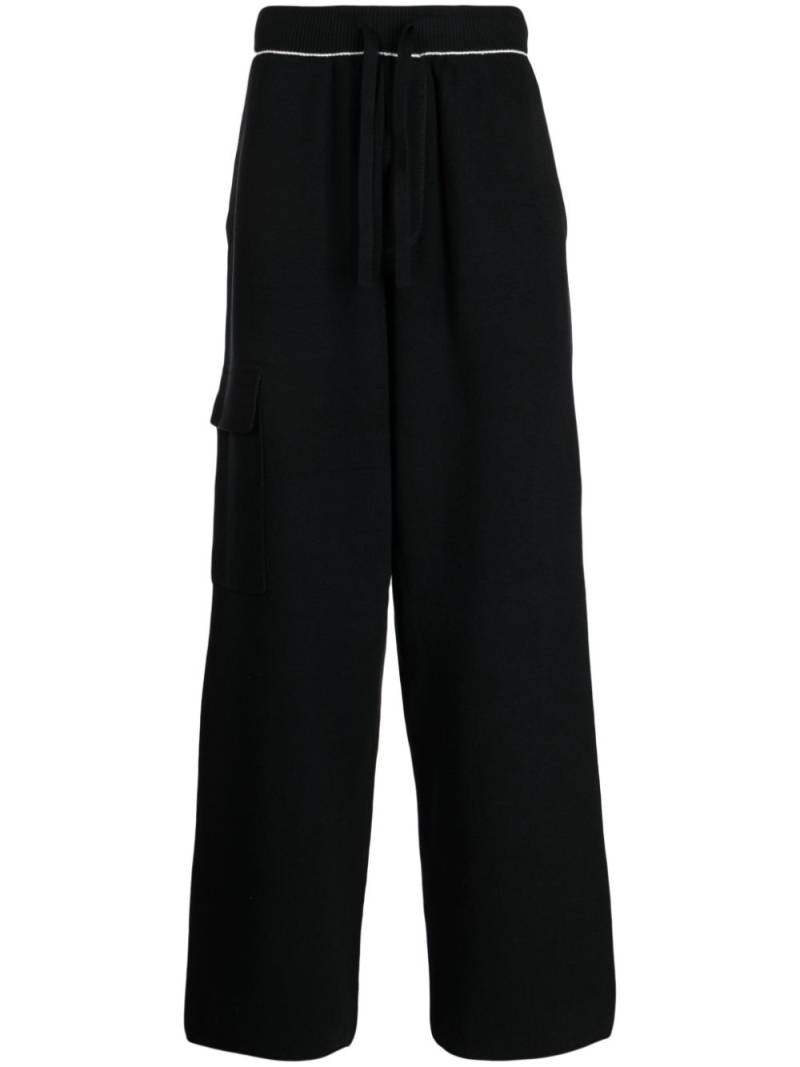 ZZERO BY SONGZIO Panther fine-knit track pants - Black von ZZERO BY SONGZIO