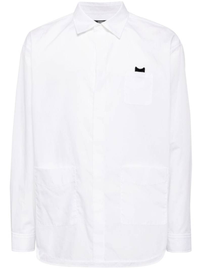 ZZERO BY SONGZIO Panther long-sleeve poplin shirt - White von ZZERO BY SONGZIO