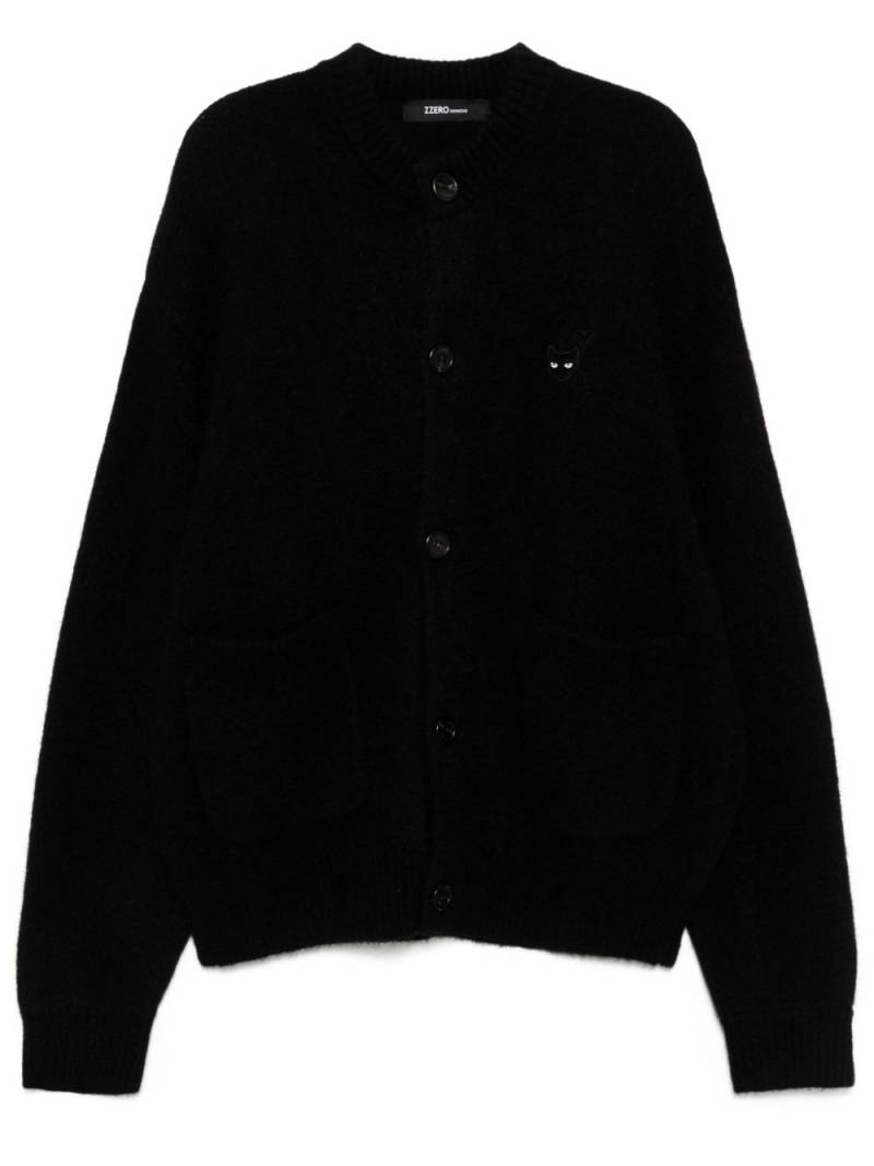 ZZERO BY SONGZIO love panther hand-stitch cardigan - Black von ZZERO BY SONGZIO